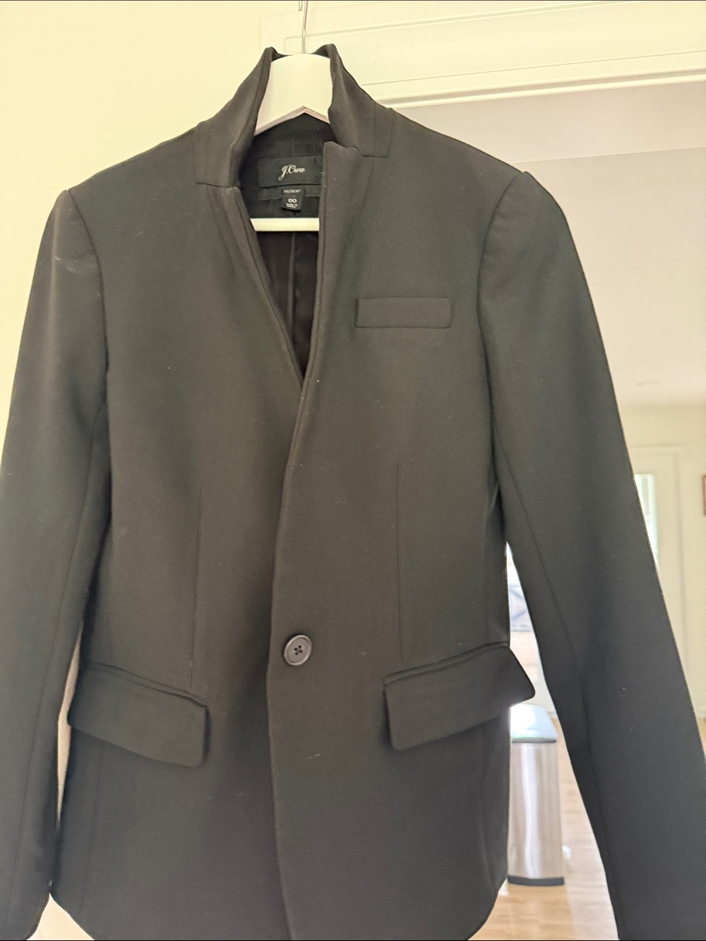 J. Crew Black Stand-Collar Blazer